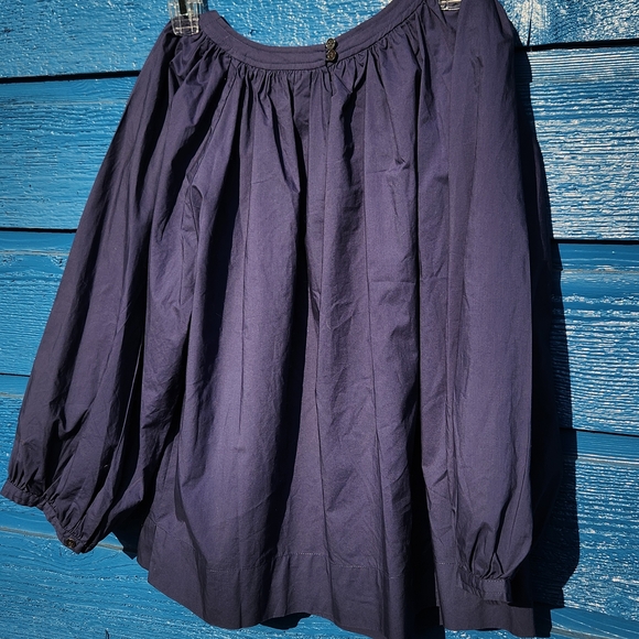 J. Crew Blue Blouse with Black Tassels - Picture 5 of 9